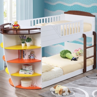 Edmonds Twin Standard Bunk Bed with Bookcase by Zoomie Kids