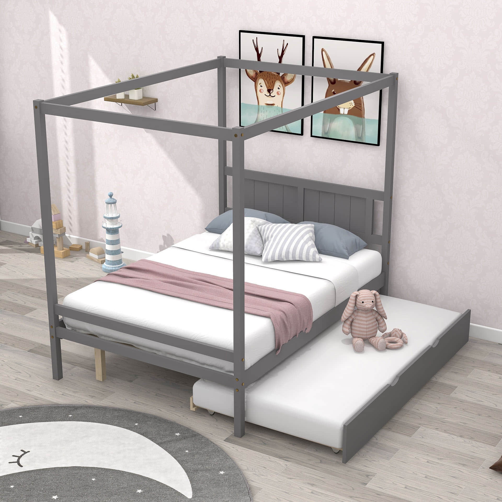 Elexi Full / Double Platform Bed with Trundle