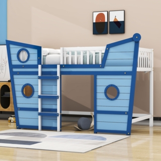 Elim Full Size Wood Loft Bed with Ladder