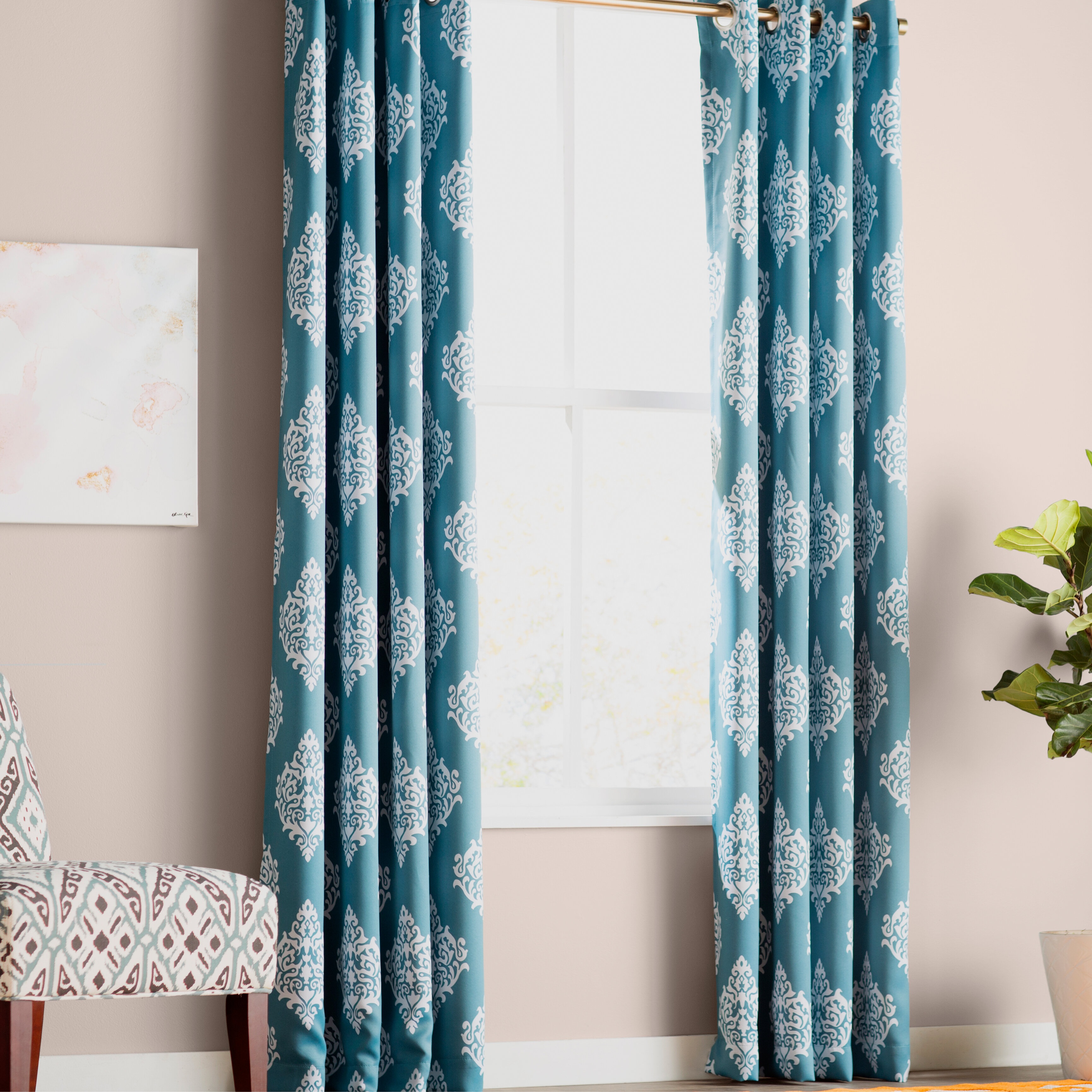Emma-Anne Polyester Room Darkening Curtain Pair
