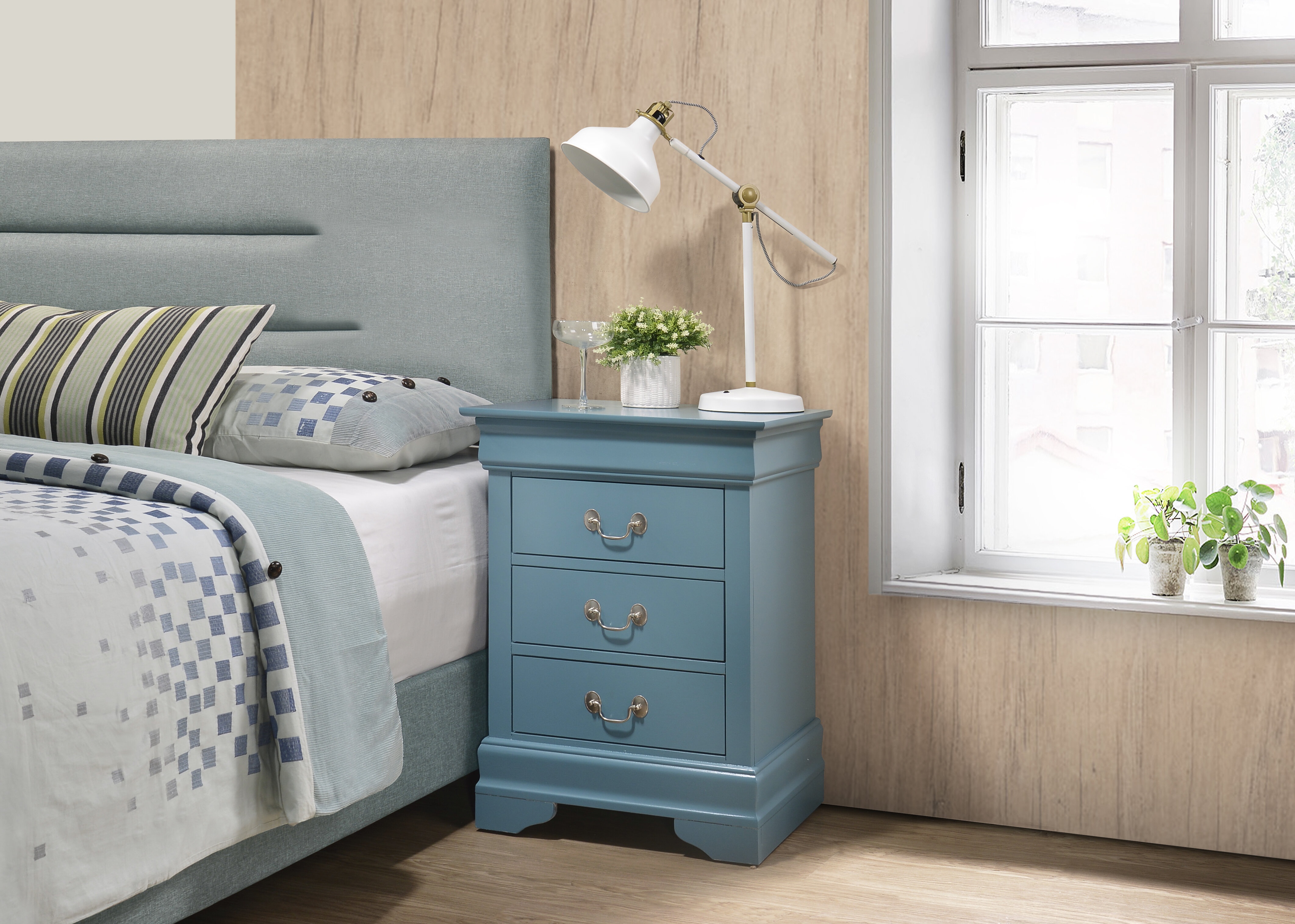 Emst Solid + Manufactured Wood Nightstand