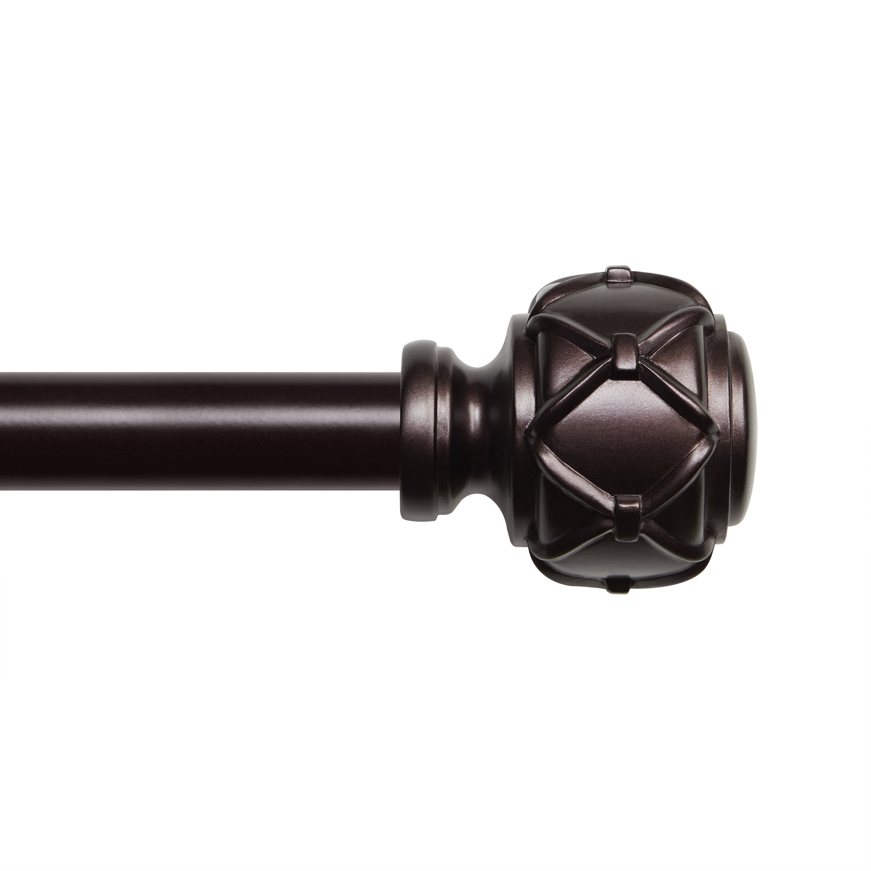 Erkan Adjustable 1" Single Curtain Rod