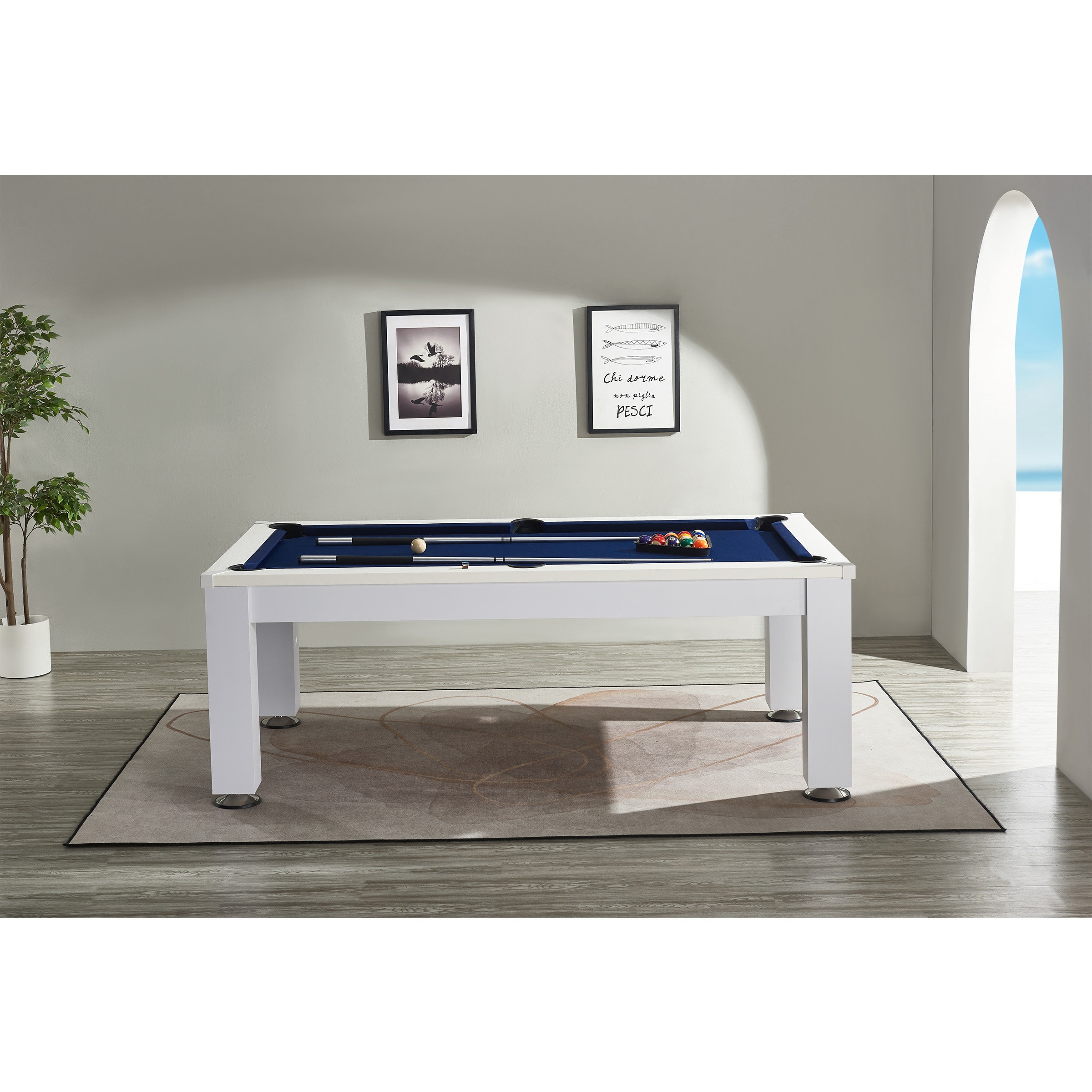 Esterno 7' Outdoor Slate Pool Table with Professional Installation Included