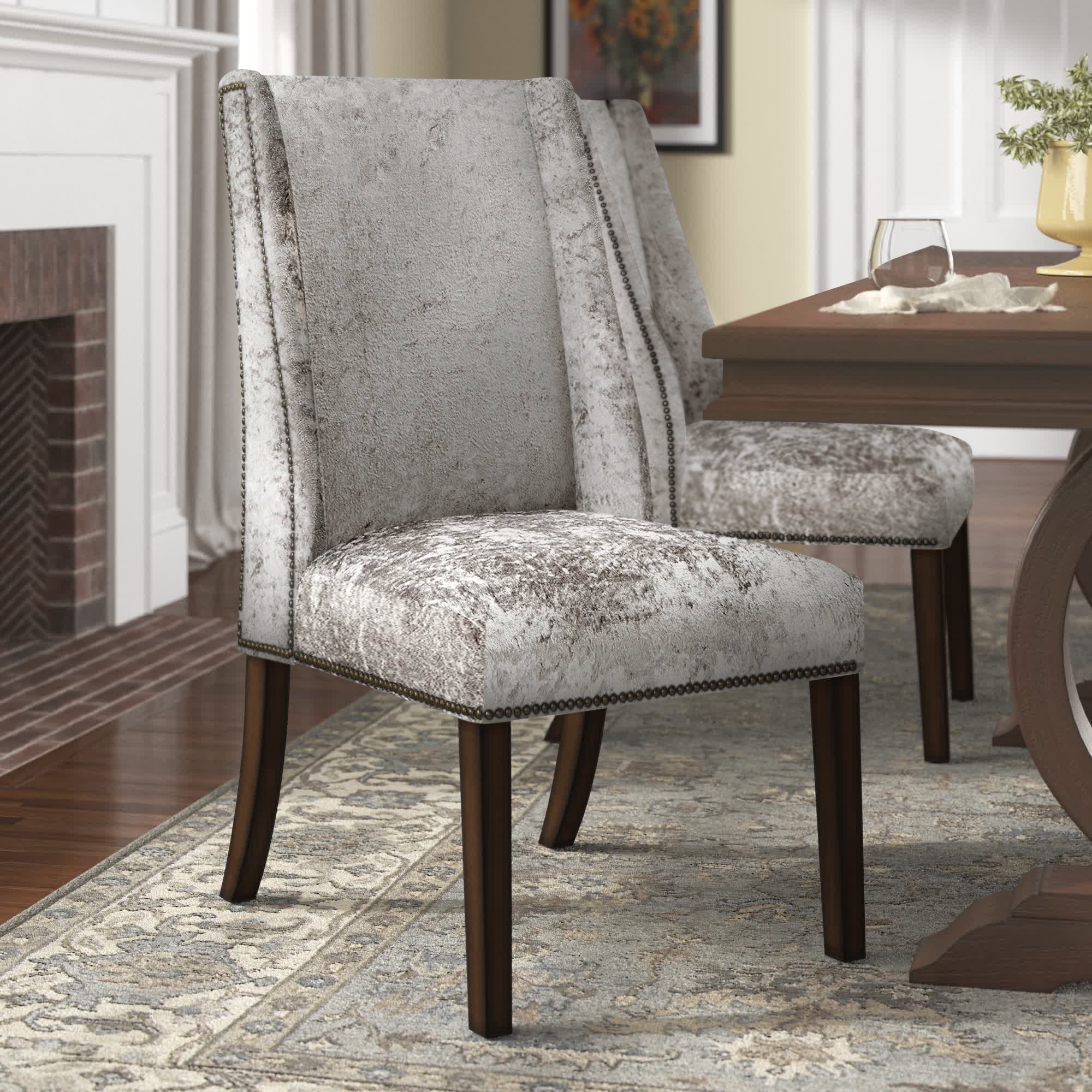 Chipman velvet upholstered 2024 side chair