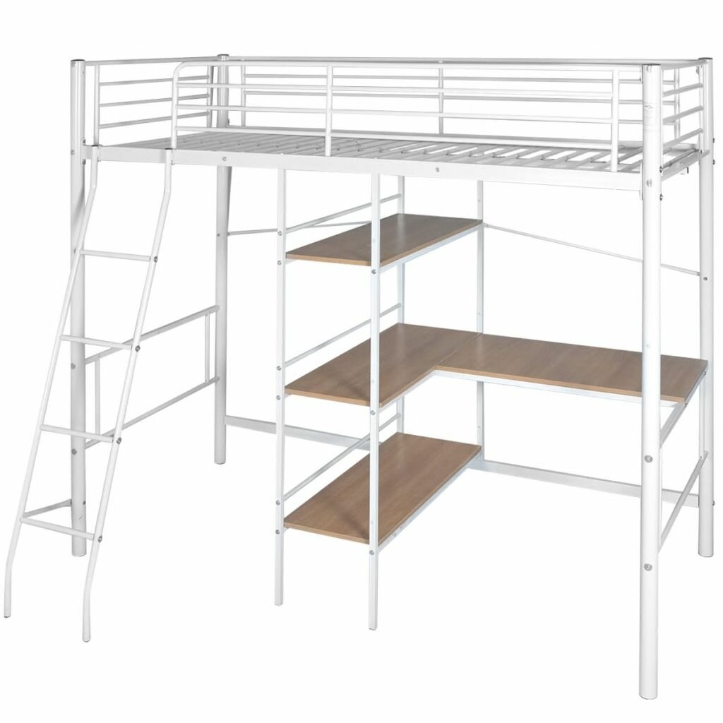 Extra long twin loft deals bed with desk