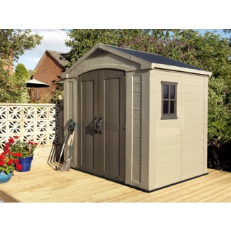 Factor 8 x 6 FT Strong Storage Shed Made Of Extremely Durable Resin And Reinforced with Steel