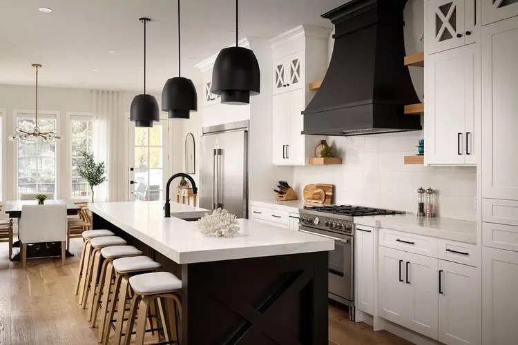 34 Timelessly Elegant Black And White Kitchens - DigsDigs