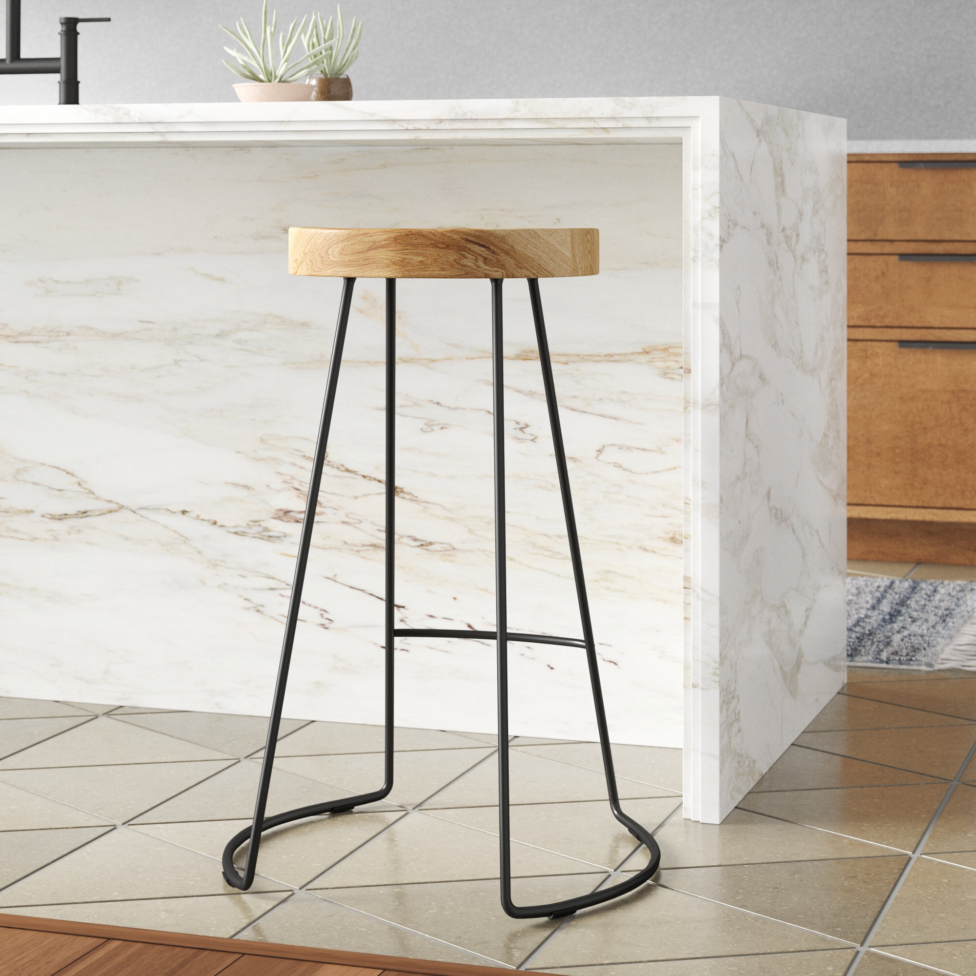 Fason Solid Wood Stool