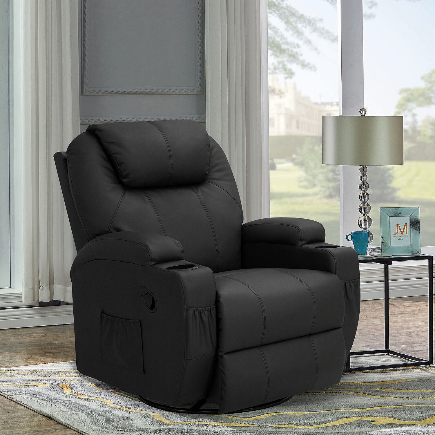 Faux Leather Reclining Heated Massage Chair