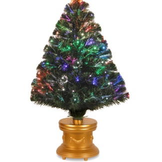 Fiber Optic 32'' Lighted Artificial Pine Christmas Tree