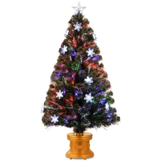 Fiber Optic 48'' Lighted Artificial Spruce Christmas Tree