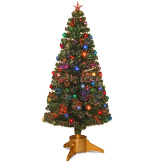 Fiber Optic 72'' Lighted Artificial Spruce Christmas Tree
