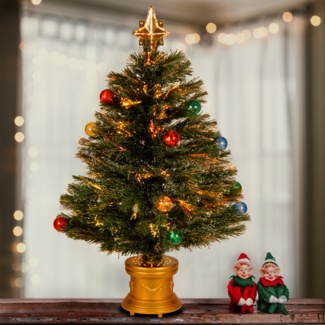 Fiber Optic Lighted Artificial Fir Christmas Tree