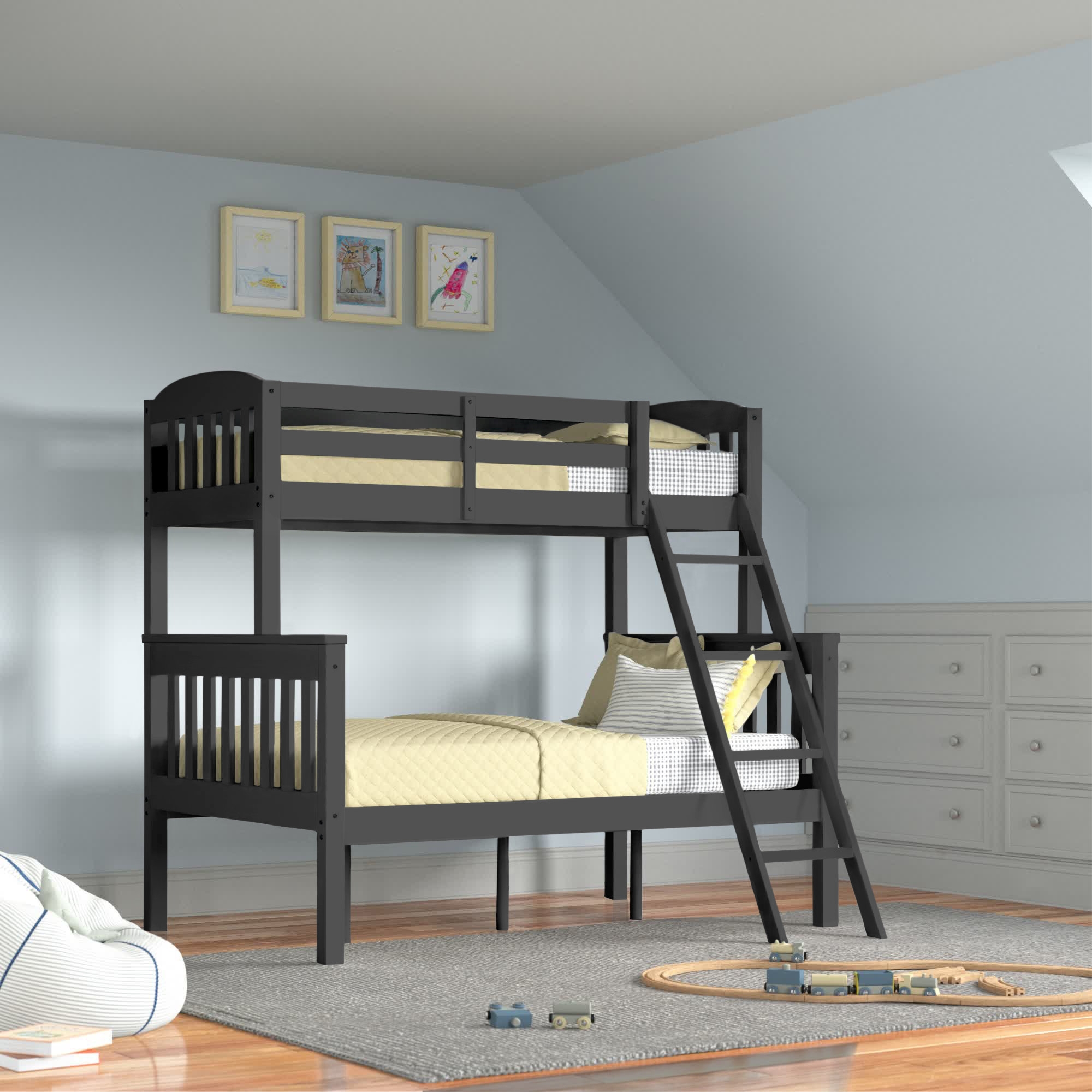 Fidel Twin Over Full Standard Bunk Bed by Andover Mills™ Baby & Kids