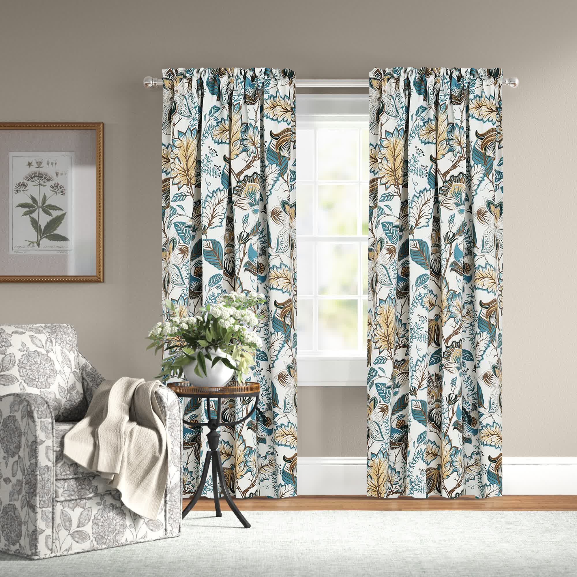 Figaro Polyester Room Darkening Curtain Pair