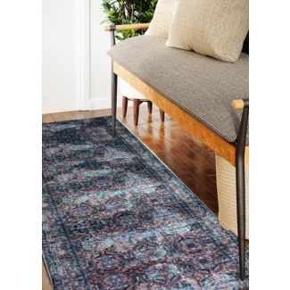 Flatweave Black/White/Red Rug