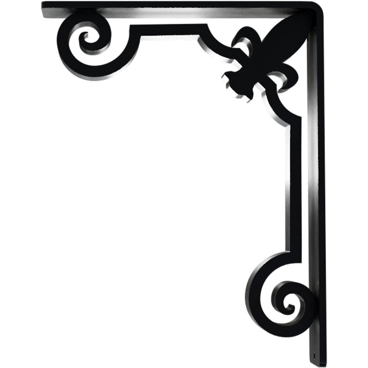 Fleur De Lis Wrought Iron Bracket