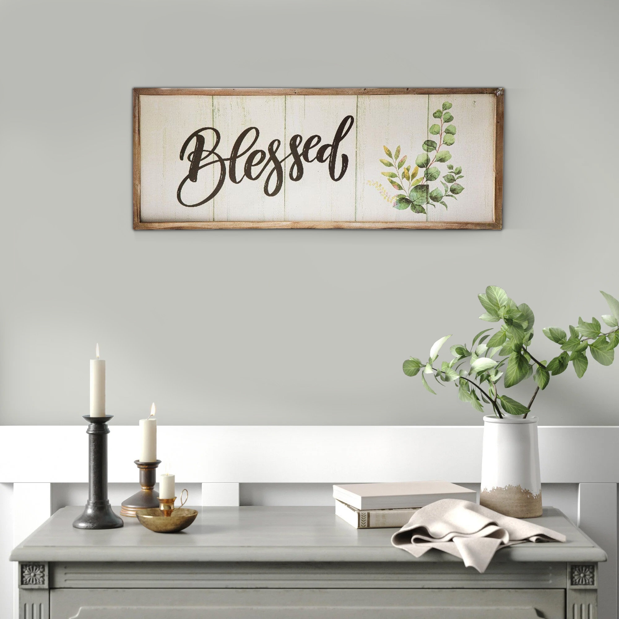 Floater Frame Textual Art on Wood