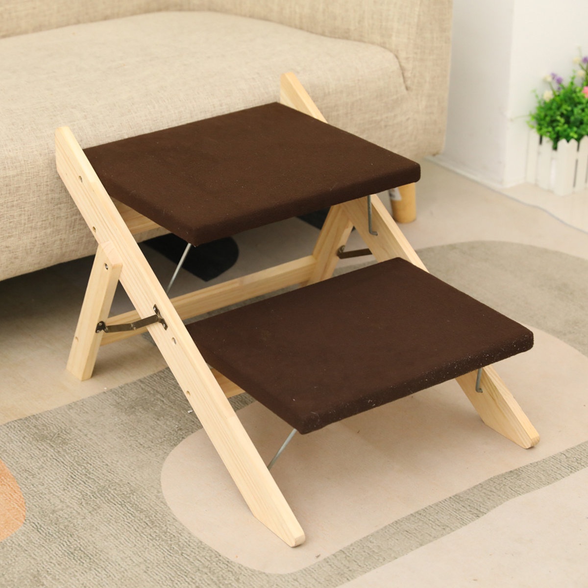 Foldable 2 Steps Pet Stair