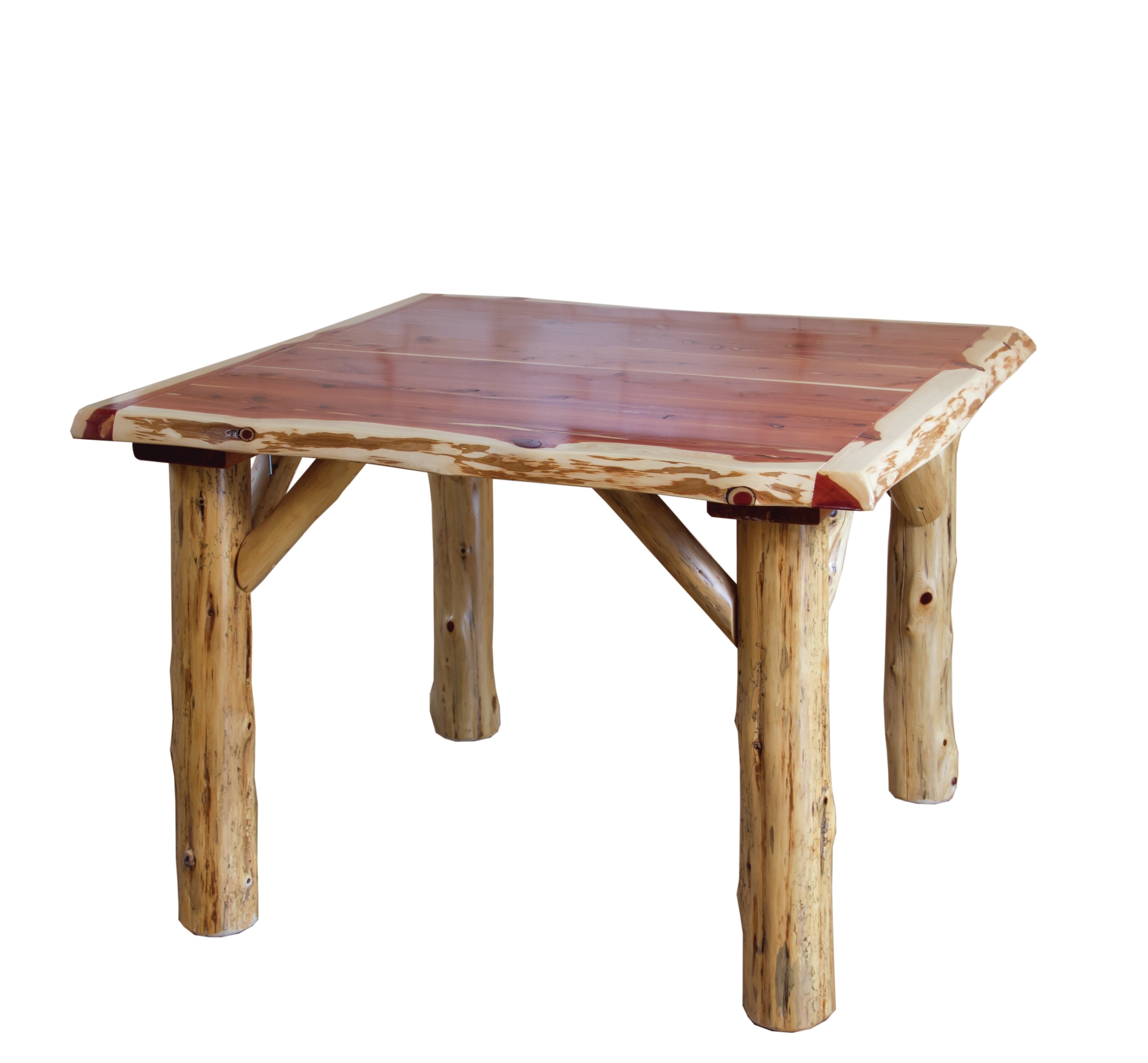 Fowey 42'' Cedar Solid Wood Dining Table