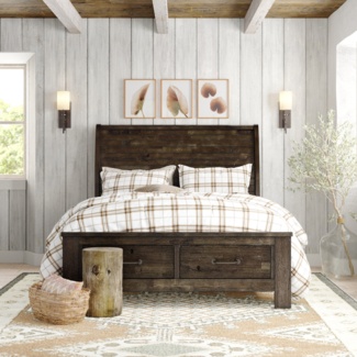 Fran Solid Wood Storage Bed