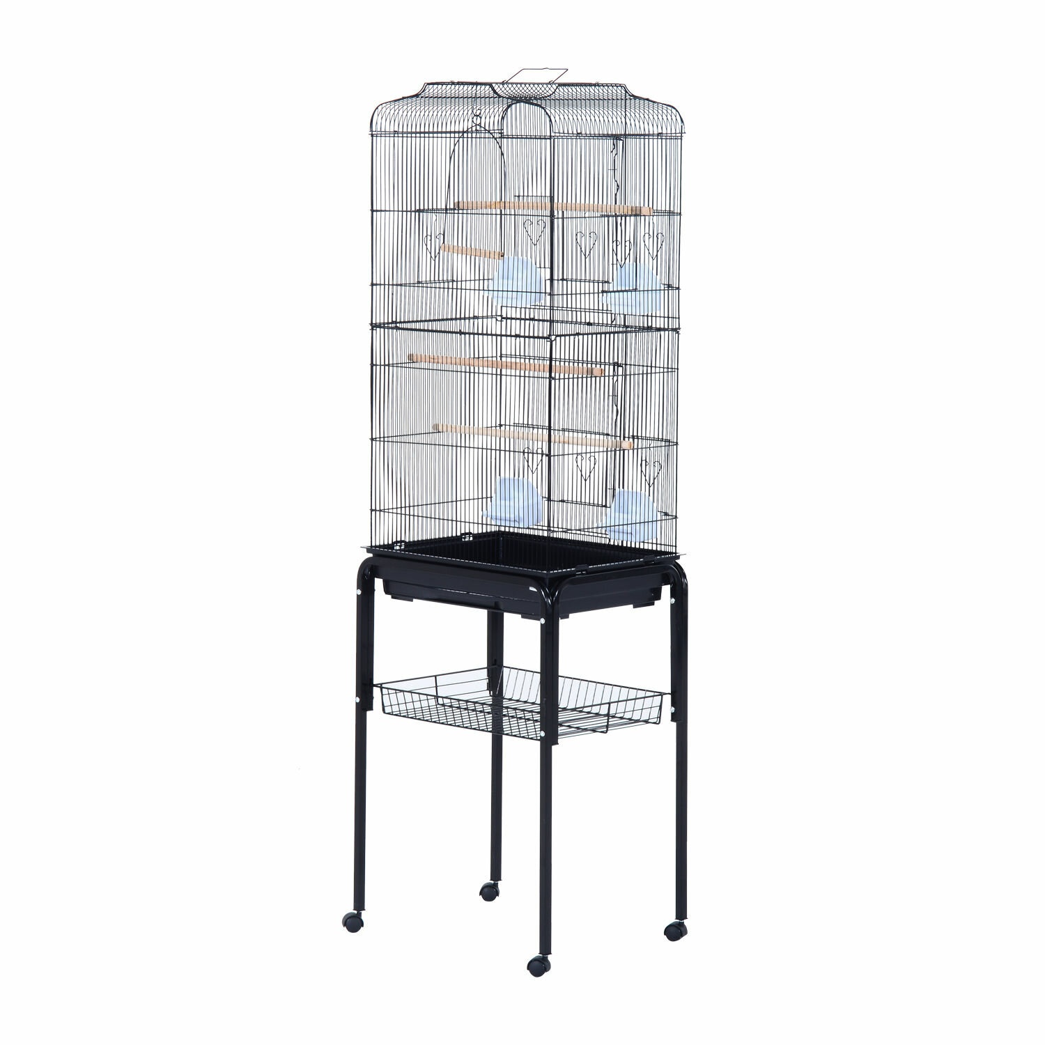 Freelon 60.25'' Steel Dome Top Floor Bird Cage with Wheels