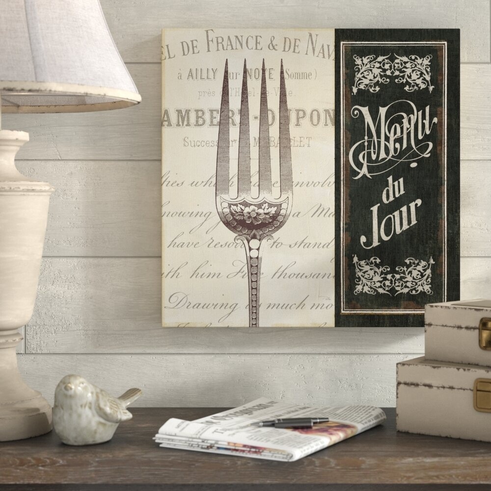 French Menu II by Pela Studio - Textual Art on Canvas