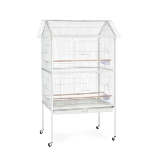 Freshour 68'' Steel Pointed Top Flight Cage with Wheels