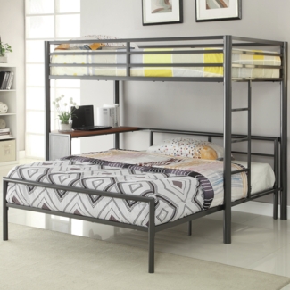 Frodeen Twin Over Full L-Shaped Bunk Beds with Built-in-Desk by Harriet Bee