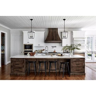 Functional rustic kitchen layout