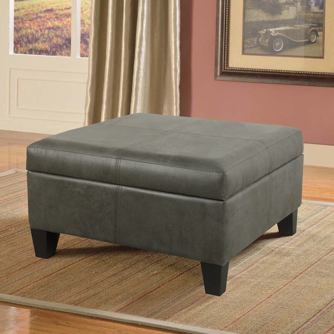 Gallup Vegan Leather Ottoman