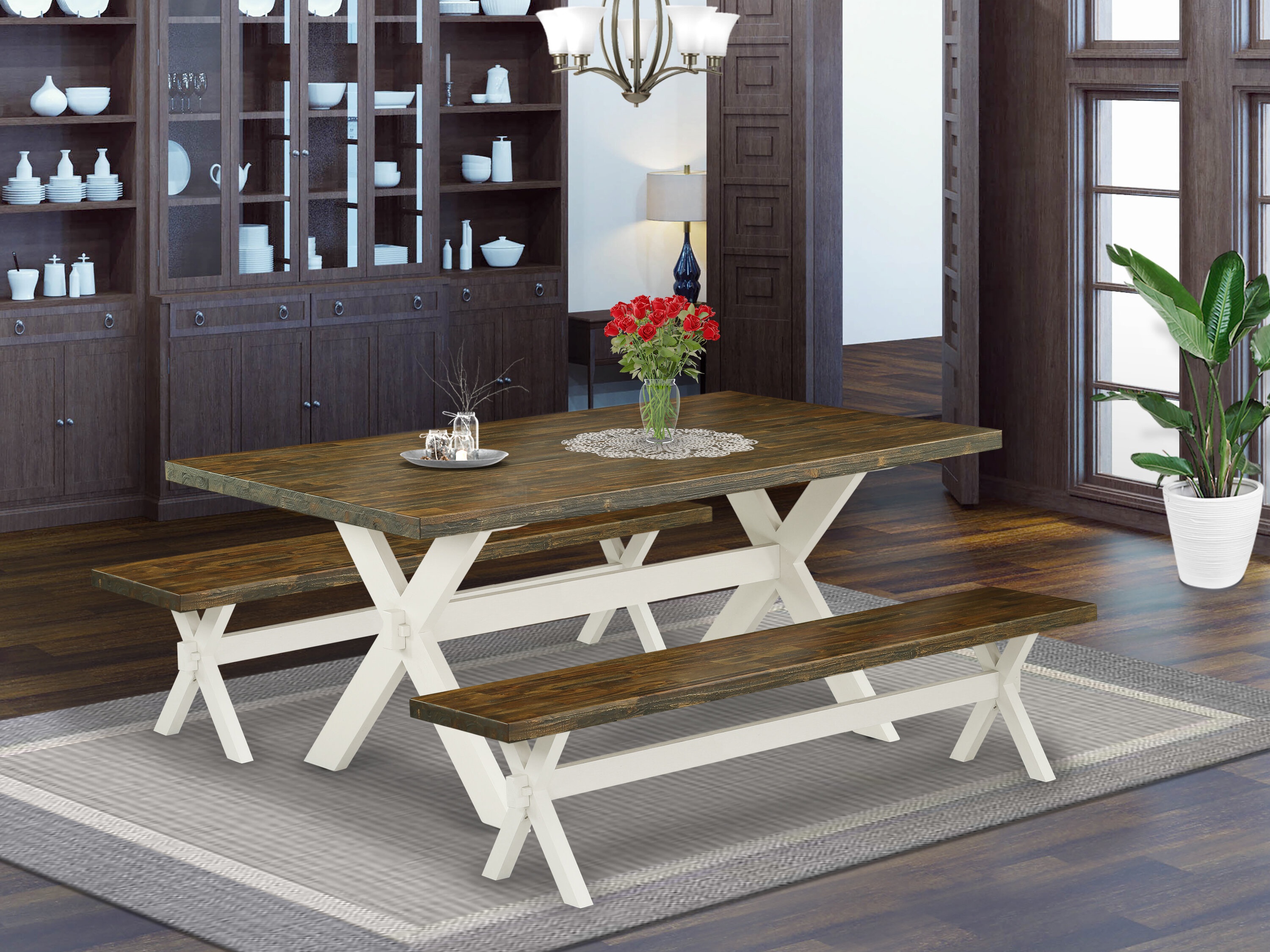 Gemmill 4 - Person Solid Wood Dining Set