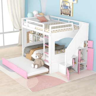 Genvieve Futon Bunk Bed with Trundle by Harriet Bee