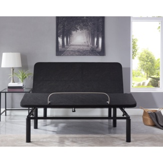 Giacinto Deep Sleep Enabling Adjustable Bed Frame, Head & Foot Incline, Wireless Remote Lounge Bed - Black