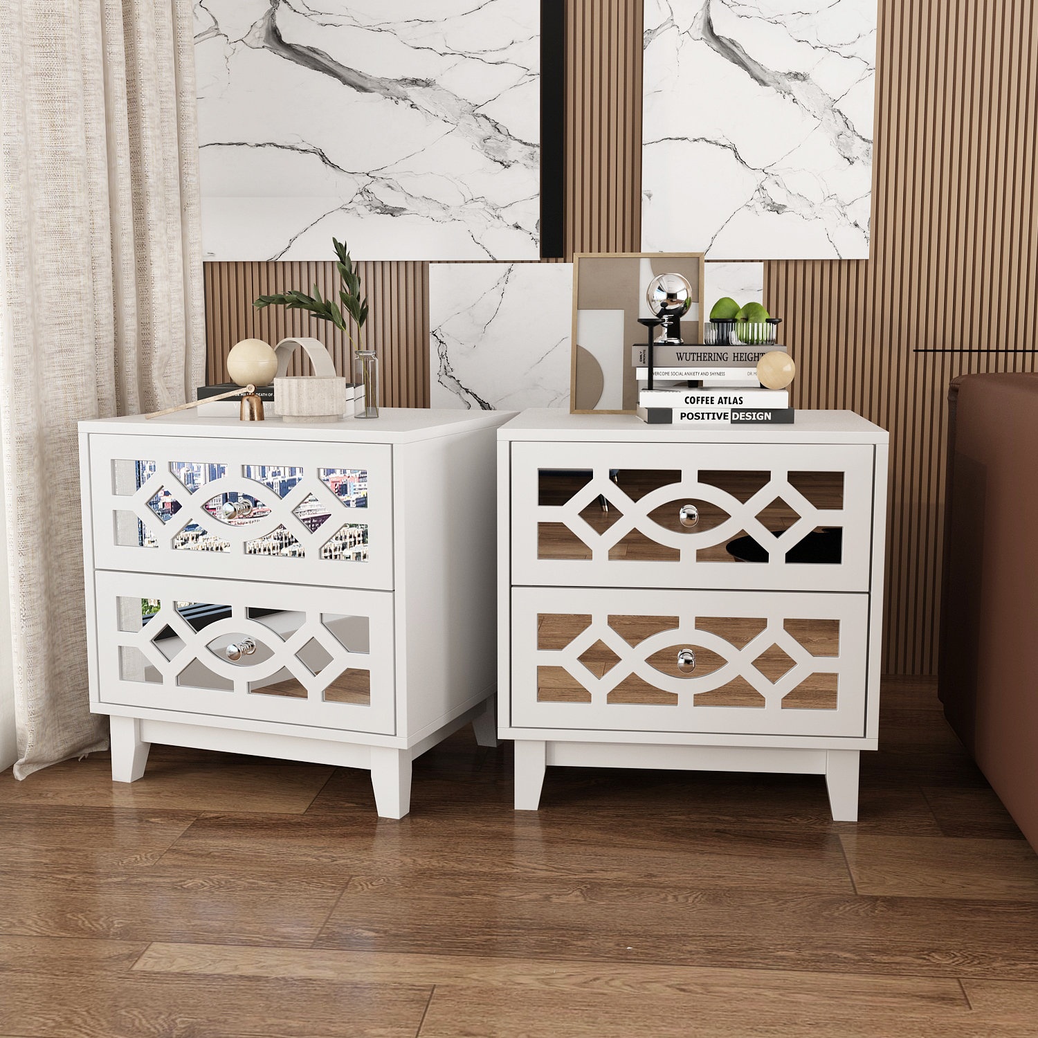 Gieseltraud Solid + Manufactured Wood Nightstand