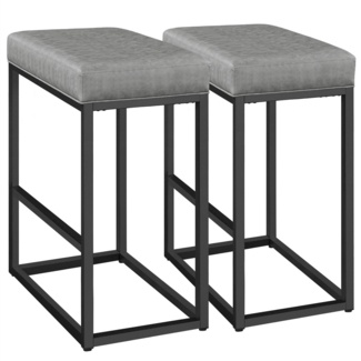 Ginaya 30 Inch H Modern Upholstered Bar Stools Backless For Kitchen Counter