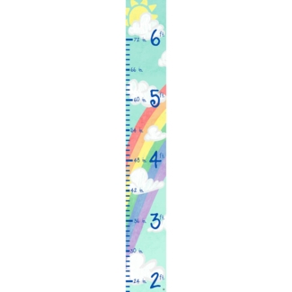 Ginevra Sunshine, Clouds and Rainbow Personalized Growth Chart
