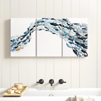 Goldfish by Norman Wyatt Jr. - 3 Piece Wrapped Canvas Print