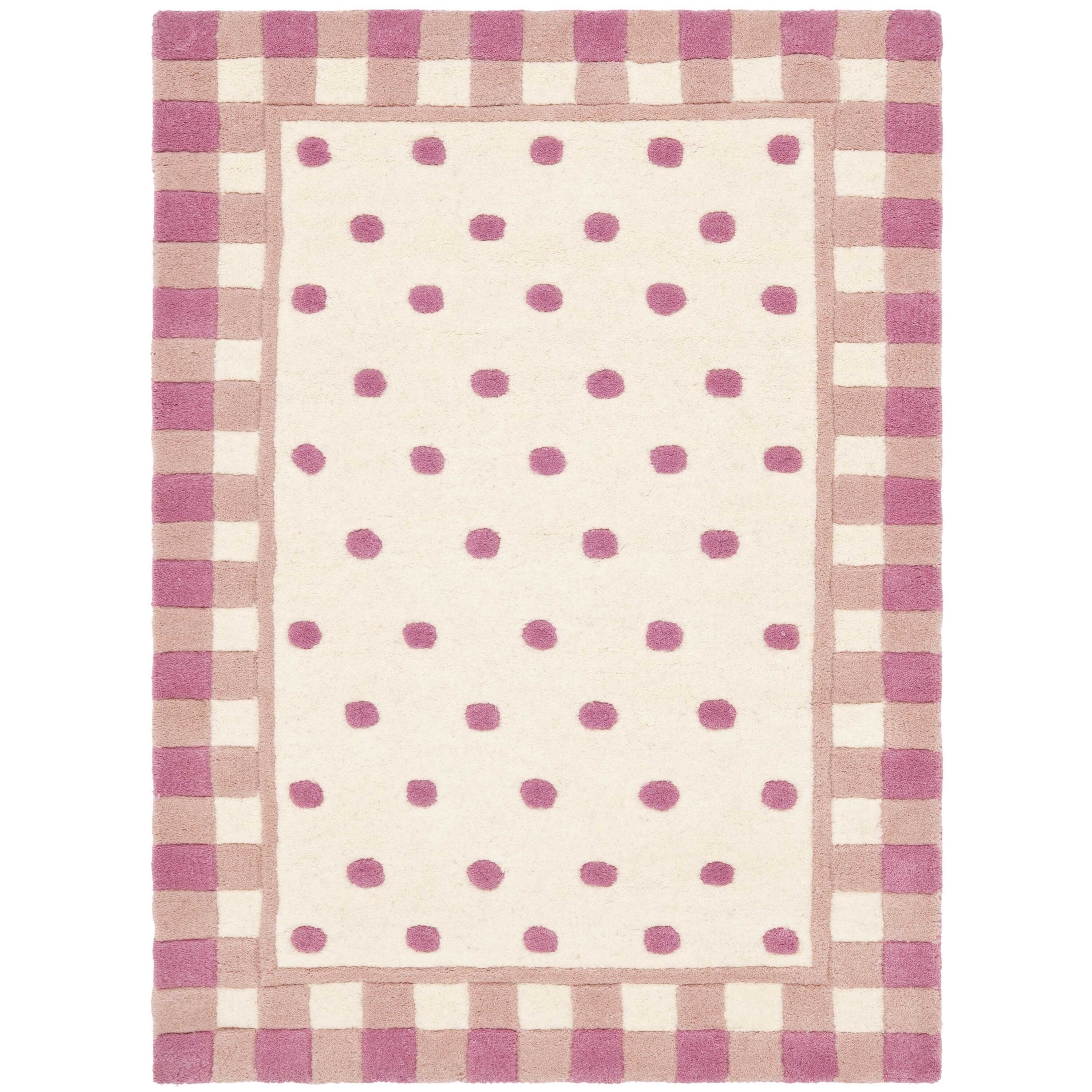 Gorski Handmade Hand-Knotted Wool Beige/Pink Rug