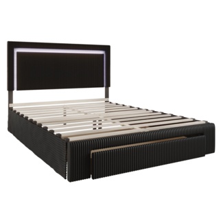 Gouker Upholstered Storage Bed
