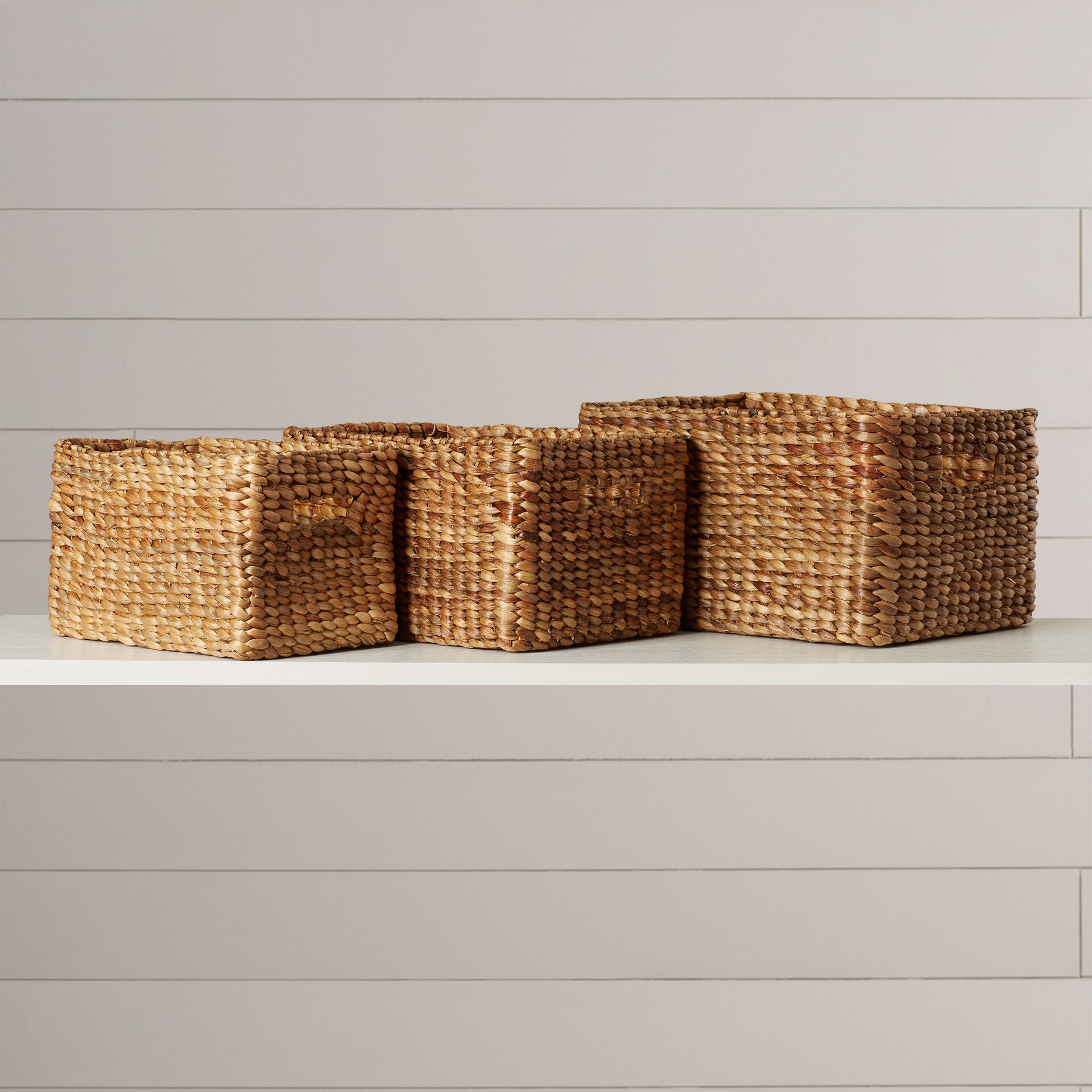 KOVOT Storage Woven Baskets Wicker Storage Wicker Storage Baskets with  Built-in Carry Handles