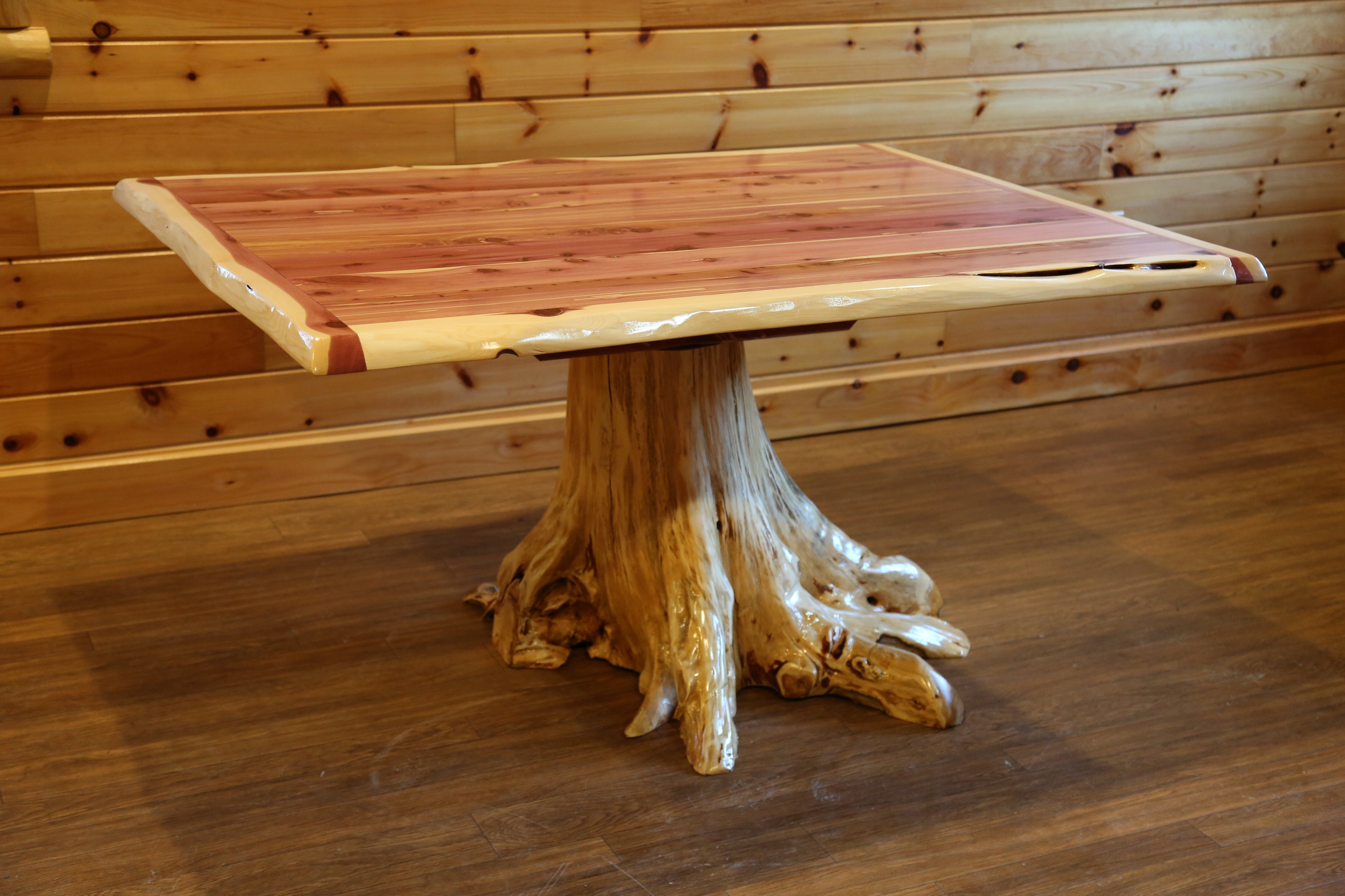 Guildford 72'' Cedar Solid Wood Pedestal Dining Table