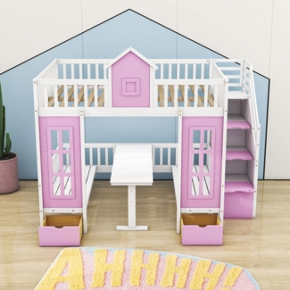 Habarugira 2 Drawer Bunk Bed with Shelves by Harriet Bee