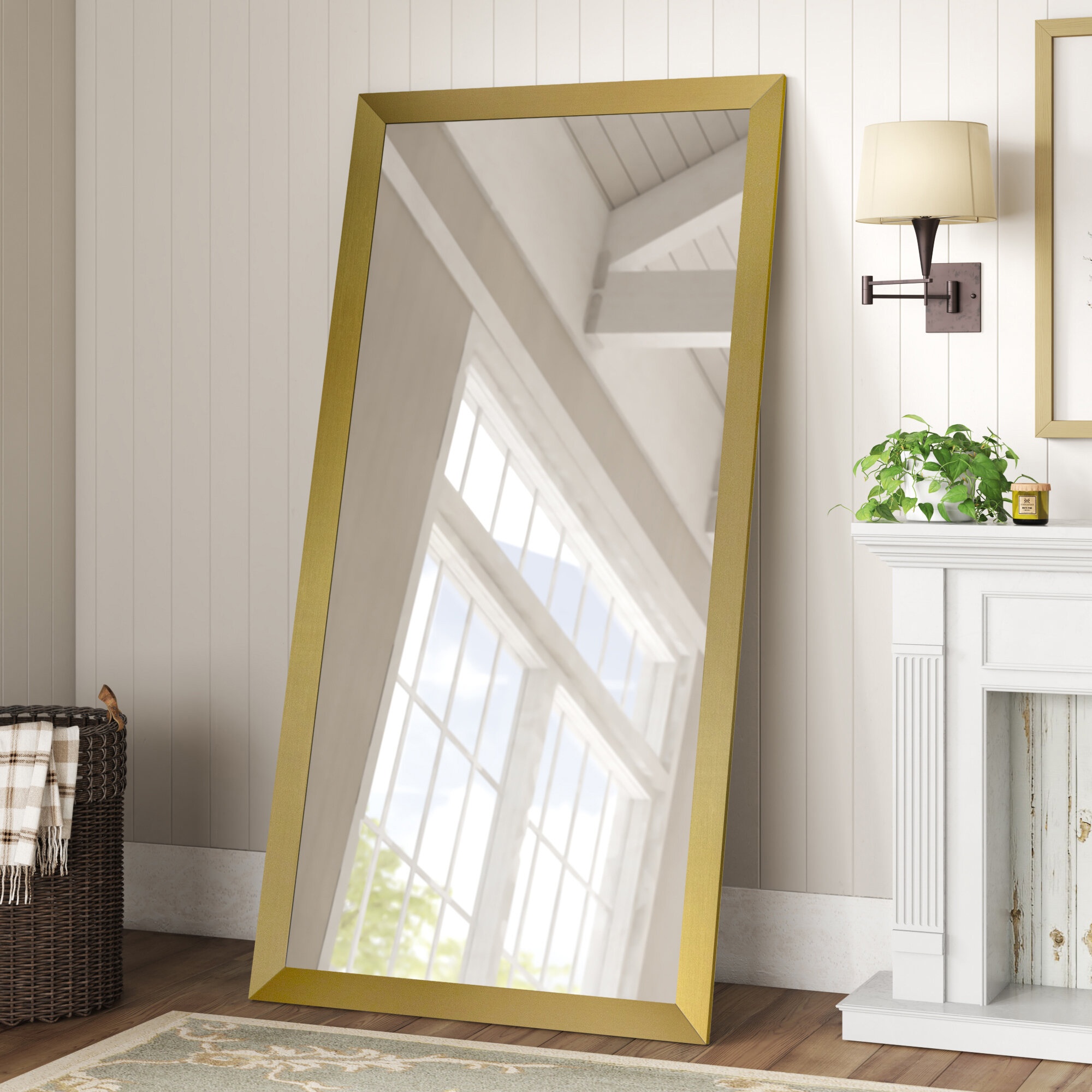 Halen Rectangle Wood Mirror