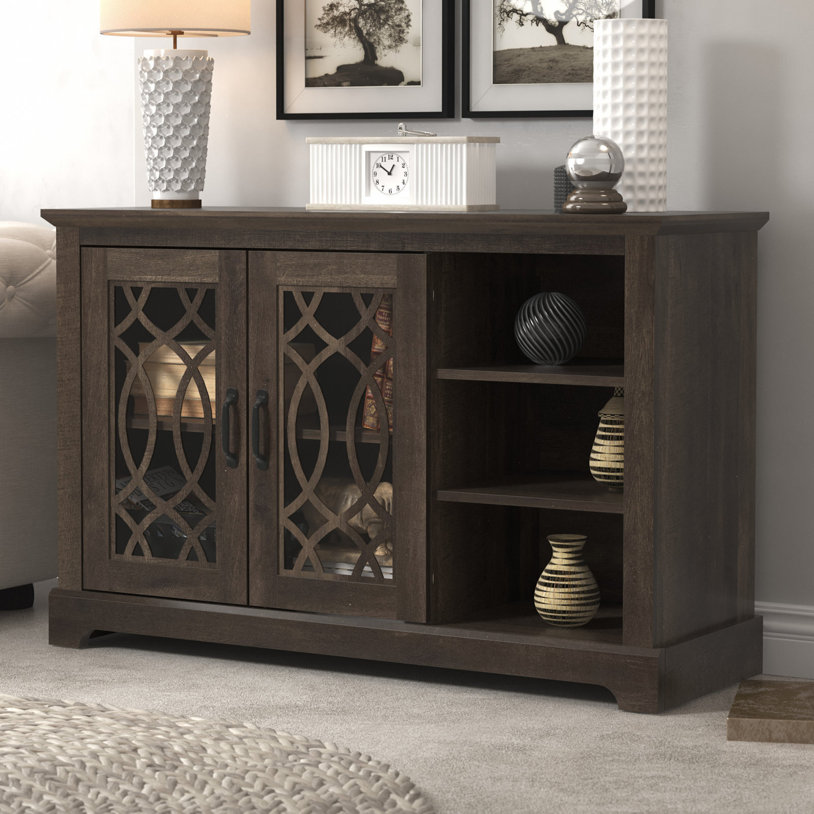 Half Open Antique Sideboard 