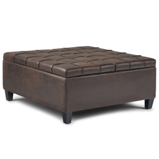 Halvorsen Vegan Leather Storage Ottoman