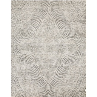 Hand-Knotted High-Quality Beige/Gray Area Rug