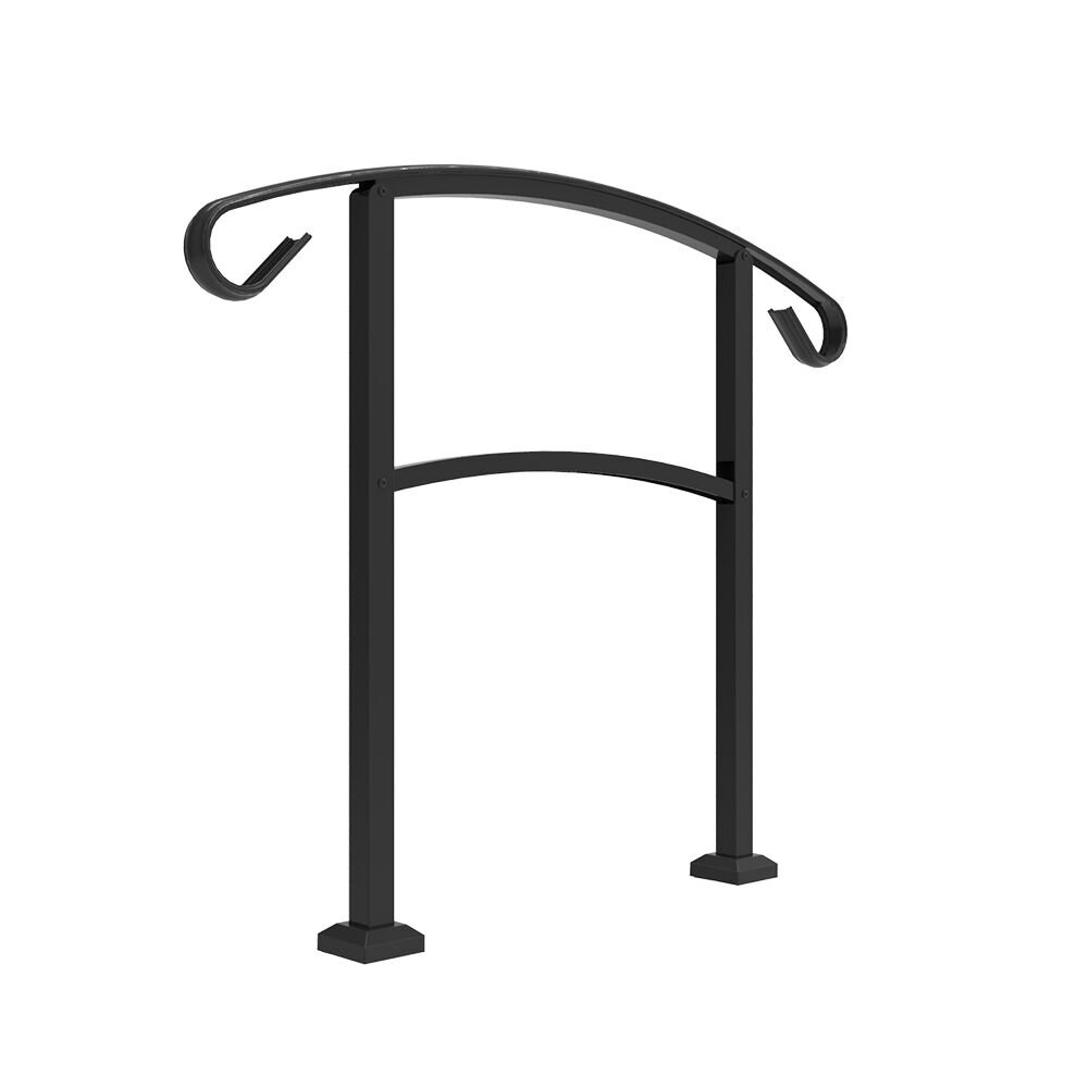 Handirail 3-Step Aluminum Rail Kit, Matte Black