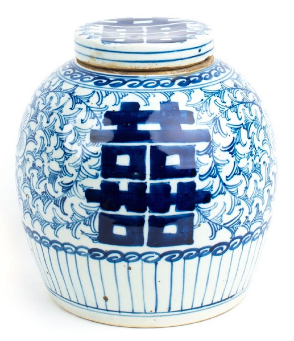 Handmade Porcelain China Ginger Jar