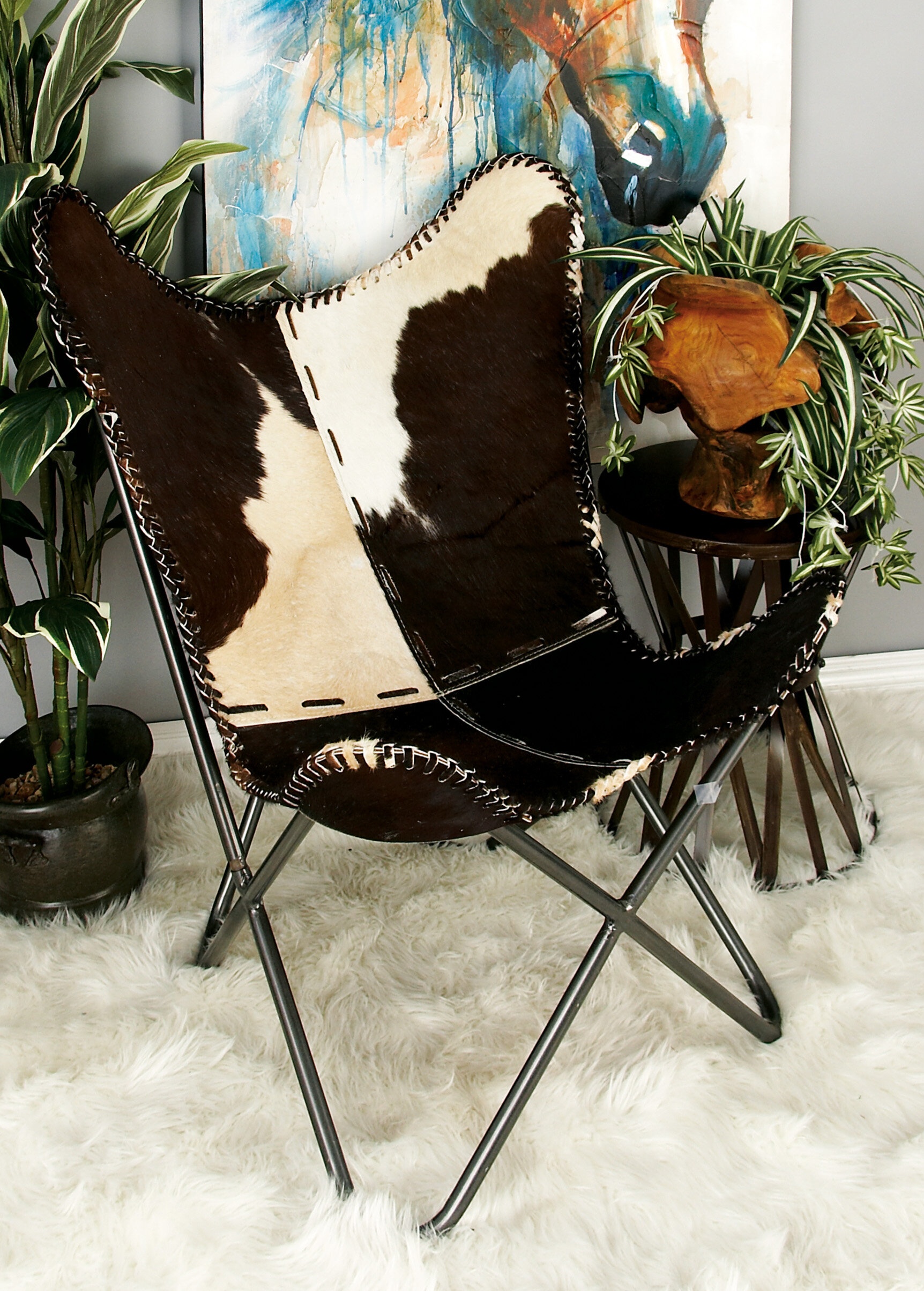 cow print lawn chair